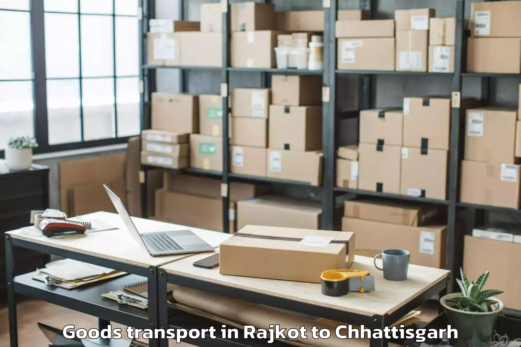 Expert Rajkot to Itm University Raipur Raipur Goods Transport